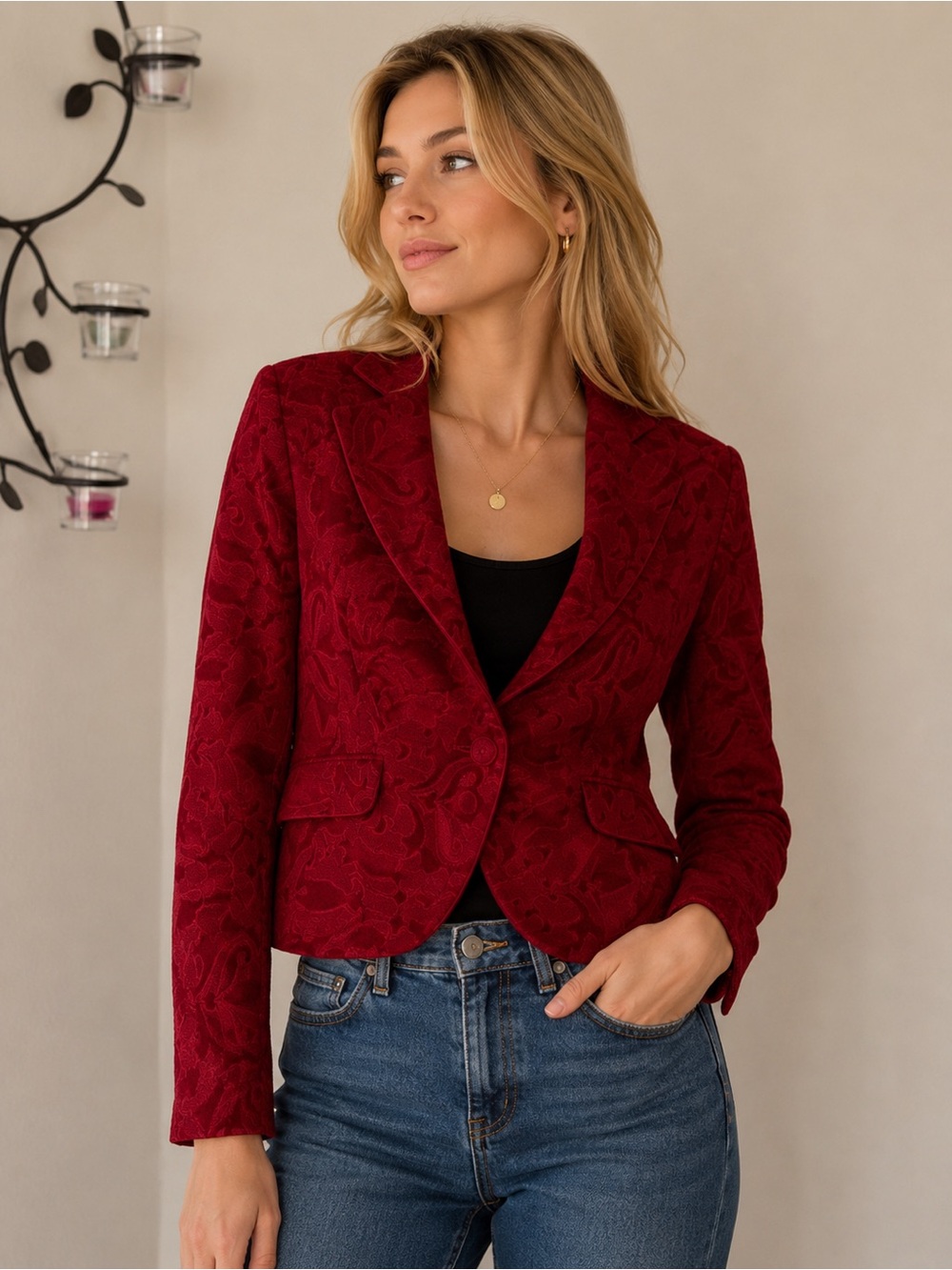 Nine & Company by Nine West Red jacket size 8